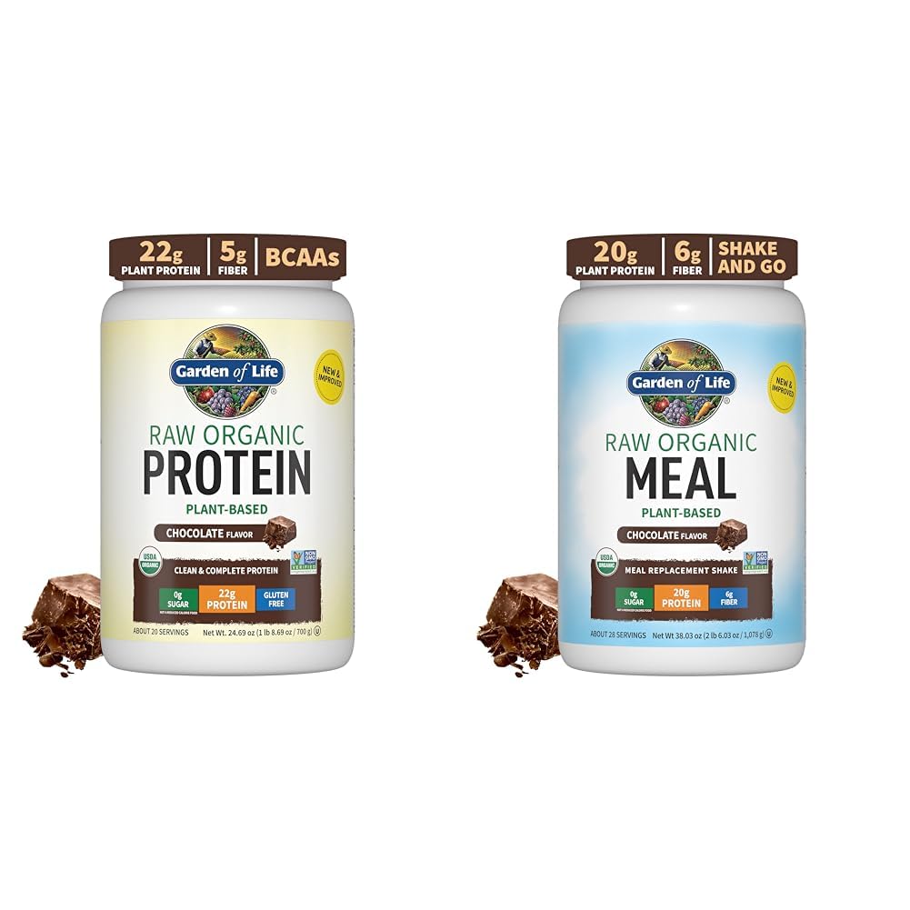 Jardim da vida Orgânico Vegan proteína de chocolate em pó cru orgânico substituto batidos - Chocolate planta baseado Vegan proteína em pó