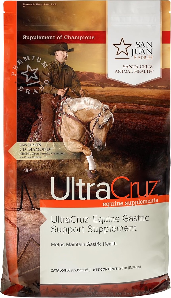 UltraCruz® Equine Suplemento de suporte gástrico para cavalos, 25 lb