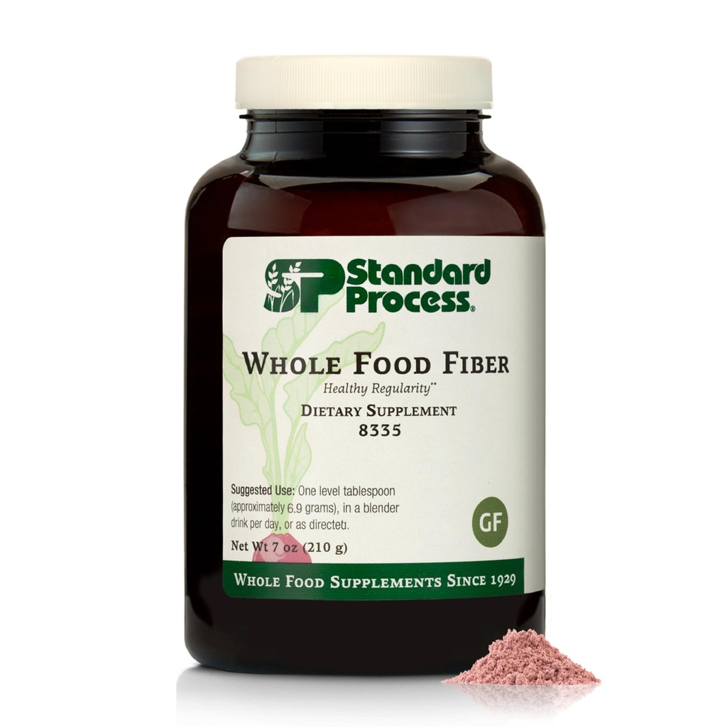 Processo padrão - Fibra de alimentos inteiros - Suplemento diário de fibra para a saúde digestiva e suporte de tripa - Pó de alta fibra com fibra solúvel e insolúvel - Não-lactantes, não-soja e sem glúten - 7 oz (210 g)