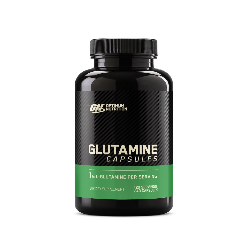 Optimum Nutrition L-Glutamina Muscle Recovery Cápsulas, 1000mg, 240 Count (Package May Vary)