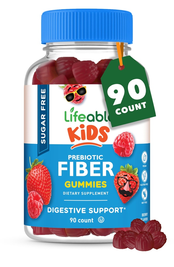 Açúcar vivo livre prebiótico crianças gomas de fibra      , 4g fibra para crianças , grandes suplementos de fibra vegetariana para crianças , para a saúde digestiva , gomas de fibra para crianças , 90 chicletes probióticos