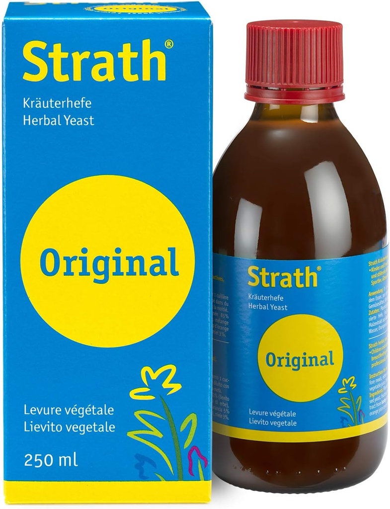 Strath, Fermentada Erva Levedo Postbiótica ? 8,4 Fl Oz Suplemento Nutricional Diário Líquido ? Suporta Metabolismo ? Vegetariano ? Livre de lactose ?