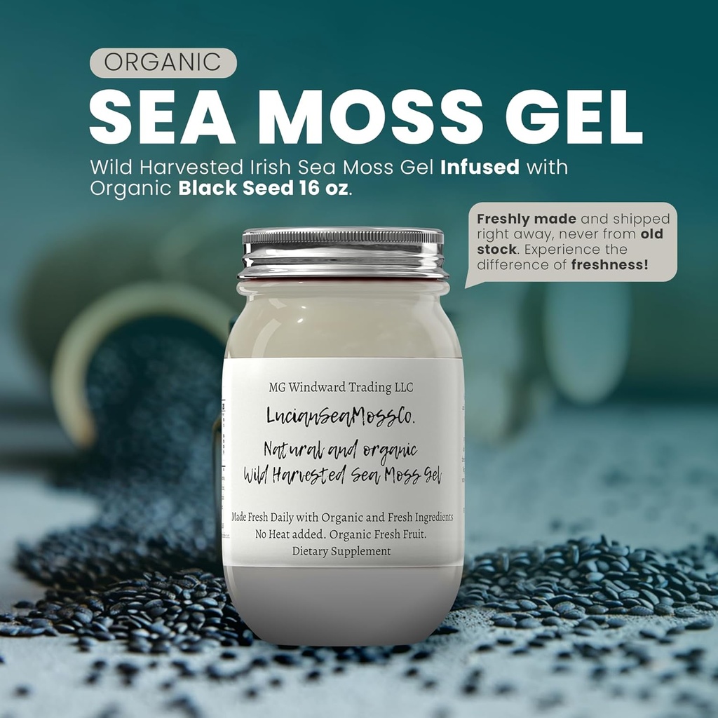 Ashwagandha Mango Sea Moss Gel Orgânico Fruta Fresca Infundida Selvagem Colheita Irish Sea Moss Gel Imune e Apoio Digestivo