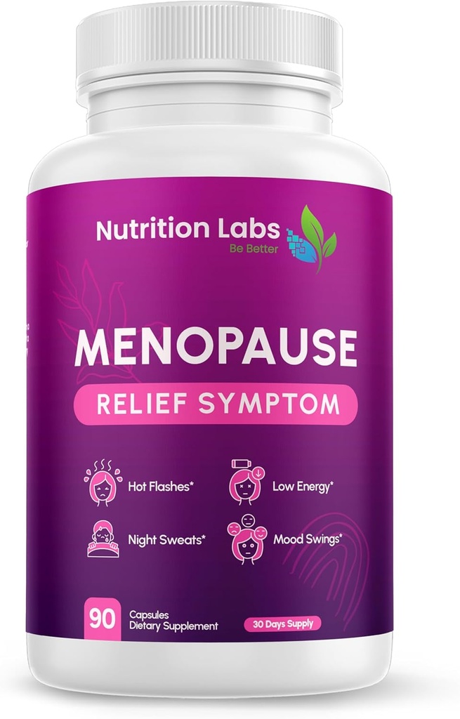 Menopausa alívio de sintomas e suplemento de apoio para as mulheres, tecnologia MAKTrek clinicamente comprovada Vegan Ingredientes fornecer alívio de menopausa, suores noturnos e alívio de flash quente, sem drogas e não-GMO. 90 CT
