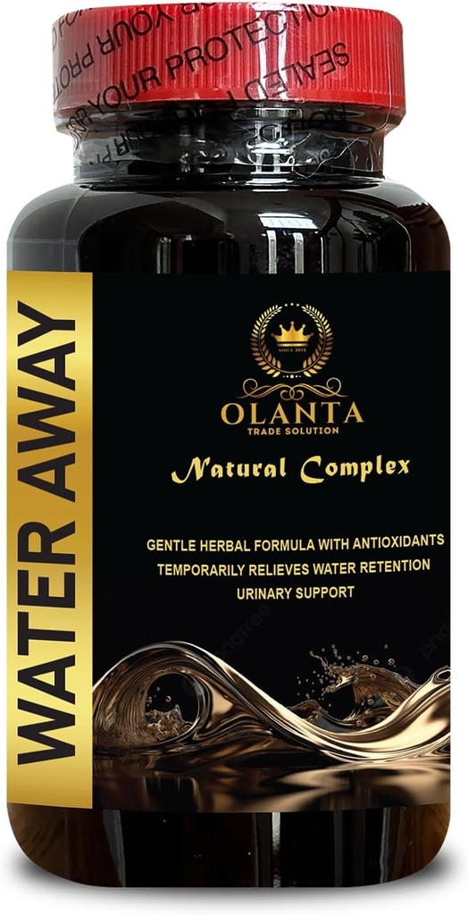 Água Away - Imune Boosting Suplementos, Retenção de Água, Comprimidos Diuréticos de Água, Comprimidos de Água Cafeína Livre, Ácido cítrico, Sementes de Aipo, Cardo de Leite - 1 Garrafa