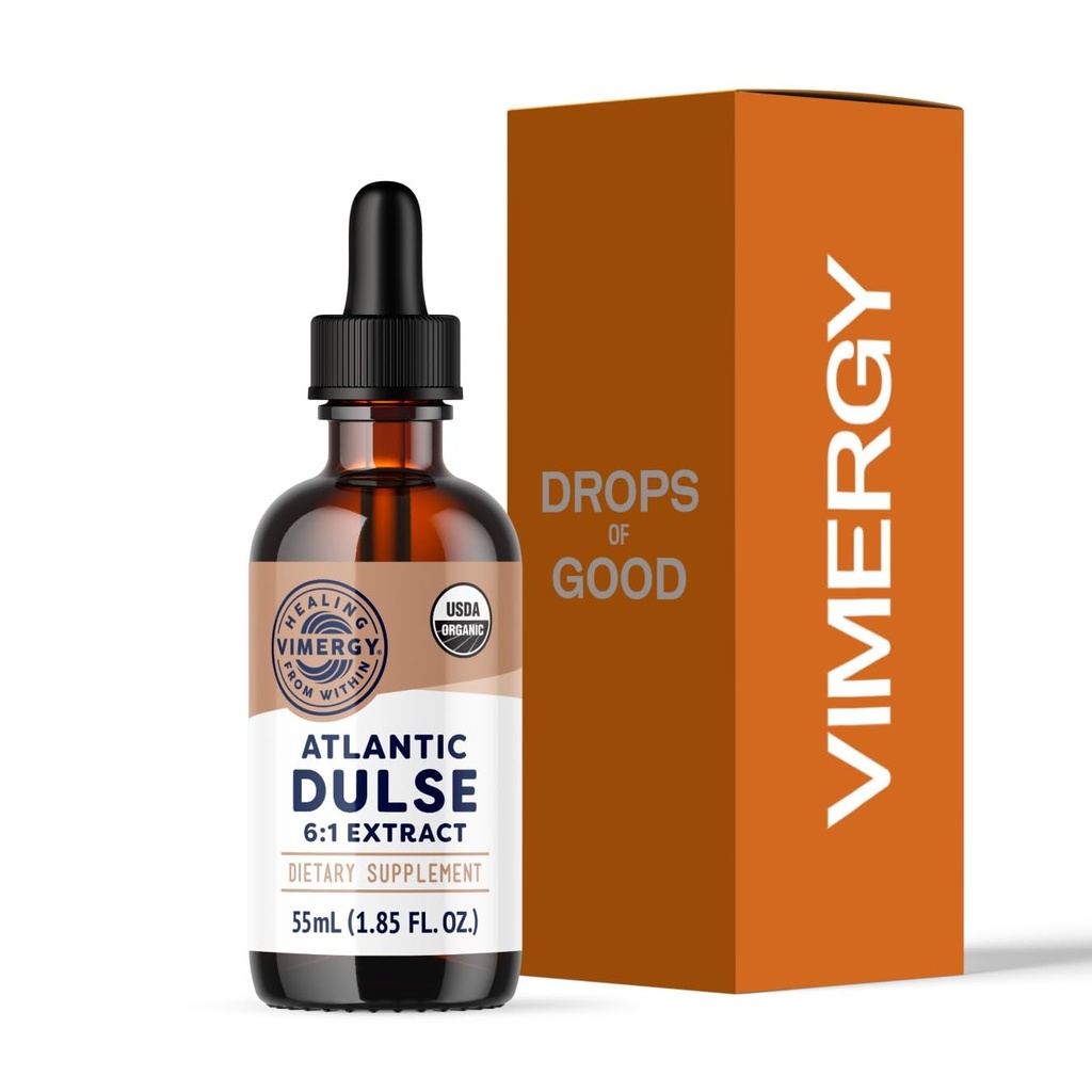 Vimergy Atlantic Dulse Liquid – Apoio Antioxidante* – Promove Proteção Radical Livre* – Orgânico, Vegan, Gluten-Free – 55 Servings (55 mL)