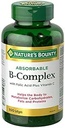 Complexo B Absorvível da recompensa da natureza com ácido fólico mais vitamina C, 100 Softgels