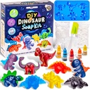 Kit de Sabonetes de Papelaria Original Dinossauro para Crianças, Kit de Sabonetes DIY com Bandejas Formadas Dino, Base de Sabonetes, Cores de tinta e perfumes, Kits de Ciência Educacional Divertidos para Meninos e Meninas, Brinquedos Criativos Crianças