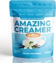 Superfoods Empresa Creamer incrível com colagénio - Keto Creamer-Hyaluronic Acid & MCT Oil - Brain Boost & Curbs Cravings - Suporta pele saudável & cabelo - Diet-Friendy [30 Servings] [Vanilla]
