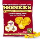 Gotas Preenchidas de Mel Honestos, Gotas de Tosse de Mel com verdadeiro mel-natural dor garganta alívio-nada Artificial-Garganta casaco Lozenges, Supressor de Tosse Natural, Não-GMO, Sem glúten (1 pacote – 20 gotas)