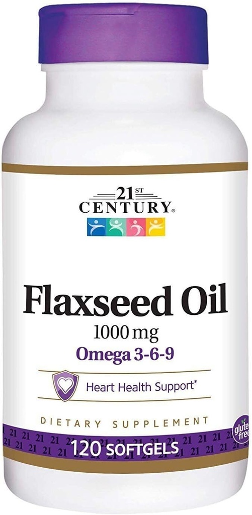 ikj Óleo de linhaça Omega 3-6-9 Suplemento dietético Softgels 1000mg 120 ct