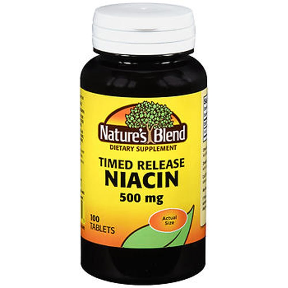 Blend Niacin da natureza Release cronometrada 500 mg 500 mg 100 tabs