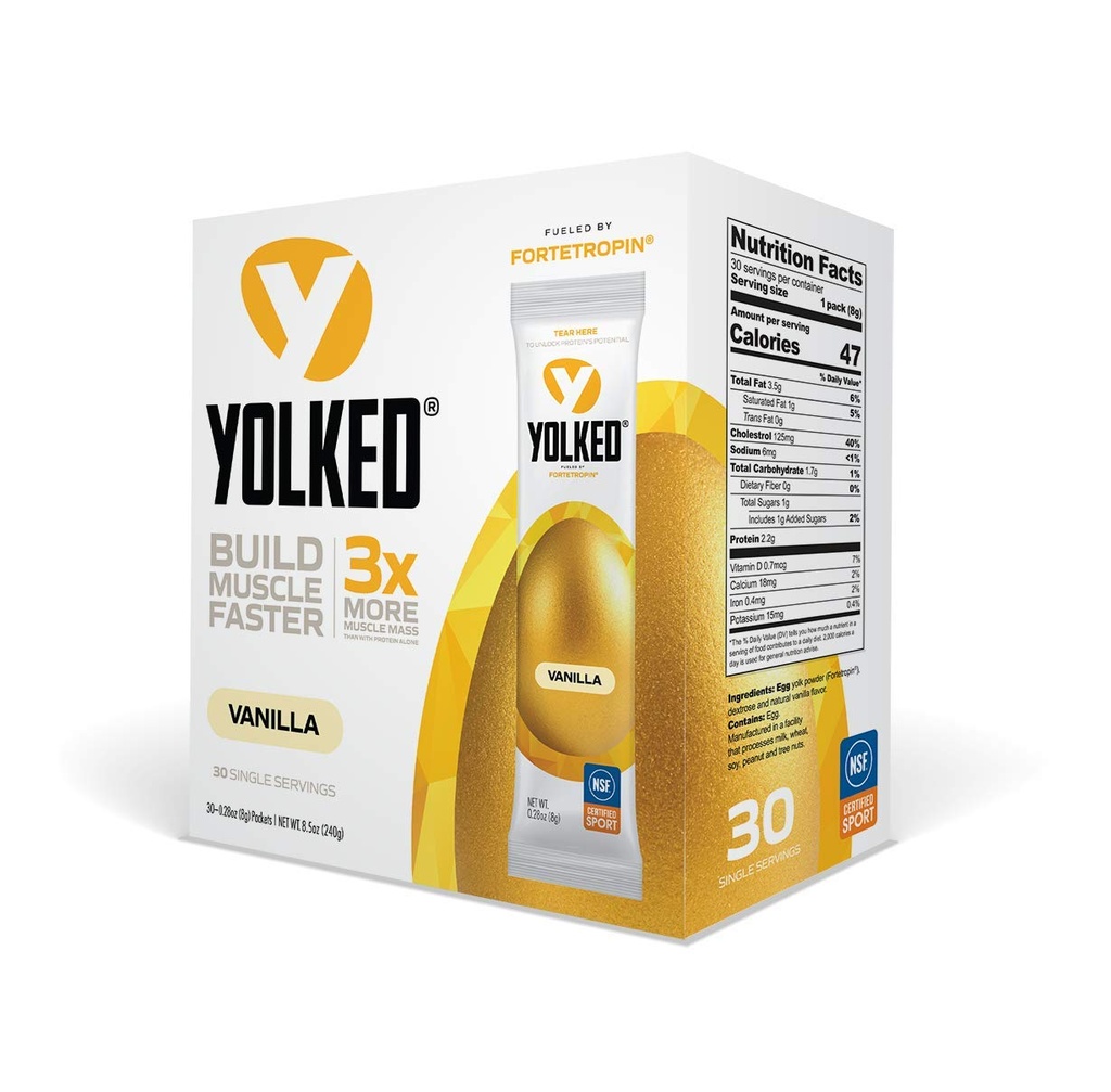 YOLKED - NSF-certificado músculo edifício suplemento - ajudar a aumentar o músculo magro, reduzir a perda muscular, e melhorar a recuperação com Fortetropin, 30 serviços
