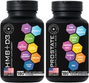 Avançado HMB Plus Vitamina D3 e suplementos de próstata para homens Bundle
