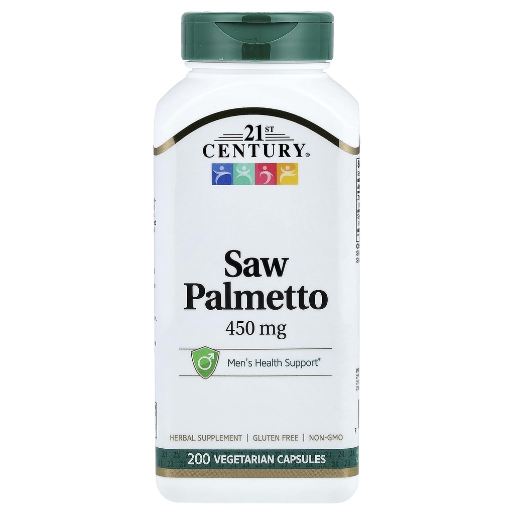 Serra do século 21 Palmetto, 450 mg, 200 Cápsulas Vegetarianas