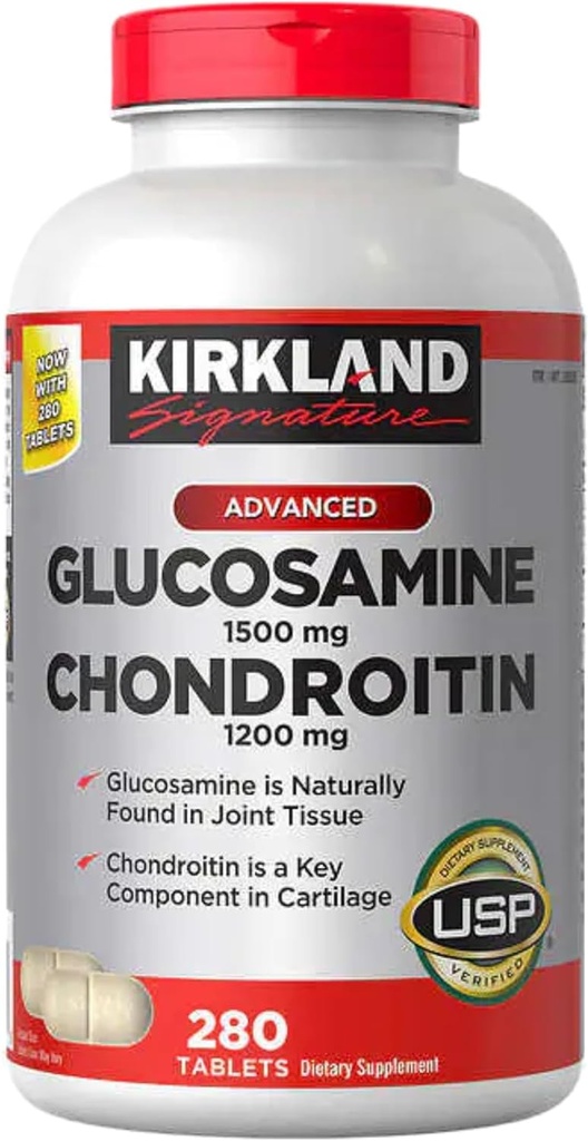 Kirkland Assinatura Glucosamina & Chondroitin, 280 Comprimidos