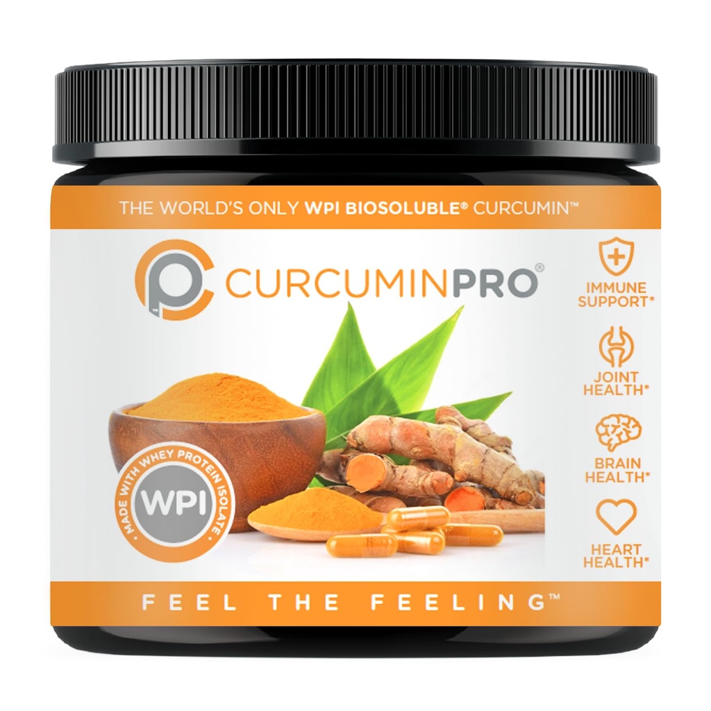 Curcuminpro Complete Curcumin Bulk Powder (pó em massa) BioSoluble Organic Curcumin Supplement (Suplemento de Curcumina Orgânica de Alta Absorção)
