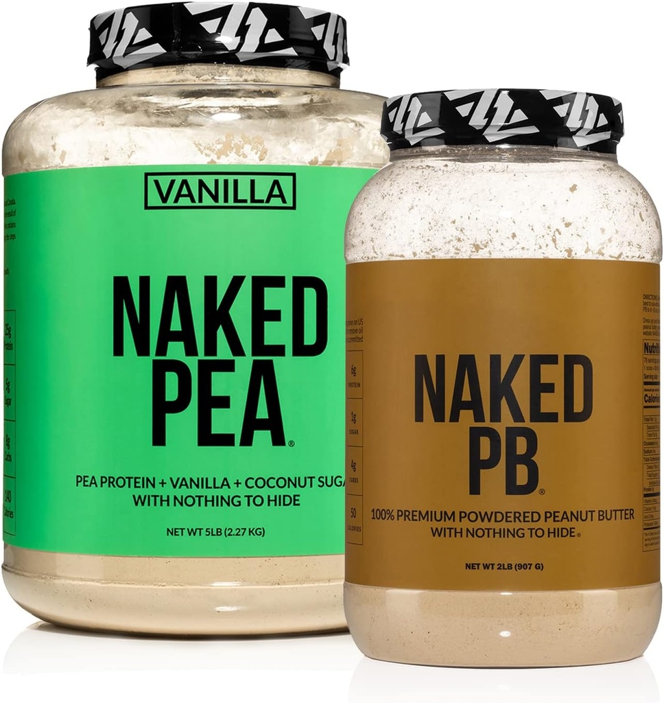Pacote de Proteínas Livres de Leite NAKED: 5LB Vanilla Pea e 2LB PB