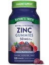 Nature's Truth Zinc Gummies for Adults (Cinza de Zinco para Adultos) 50mg (Ciência de 120) Vegan, Non-GMO & Gluten Free Supplement (Cinza de Cereja Misturada)