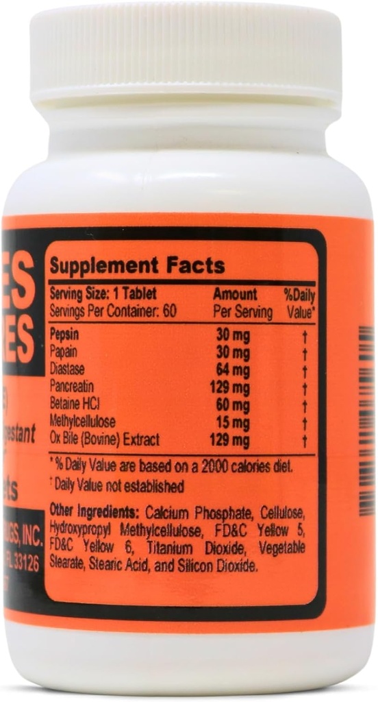 (OX Bile) com Enzimatic Digestan 60 Comprimidos.