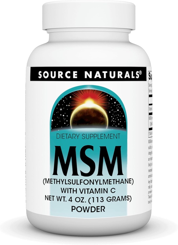 Fonte Natural HSH (Metilsulfonilmetano) com vitamina C - Pó, 4 Onça