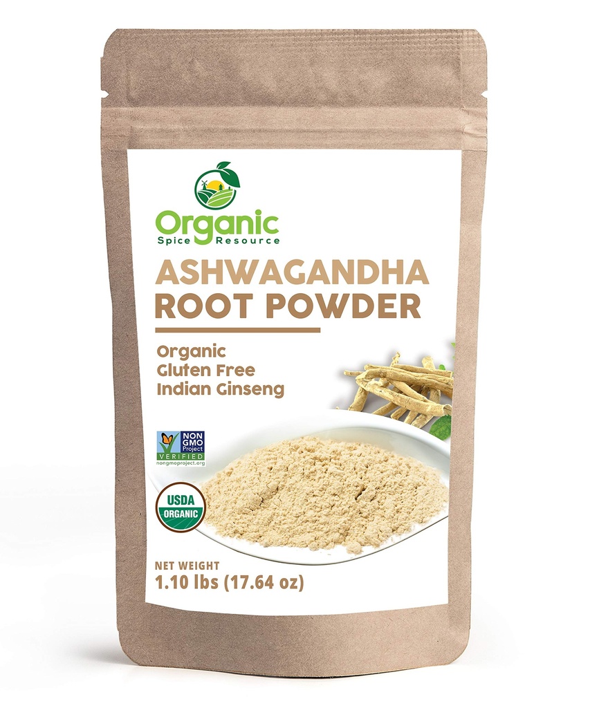 Orgânico Ashwagandha Root Powder - 1,10 lbs (17,64 oz)