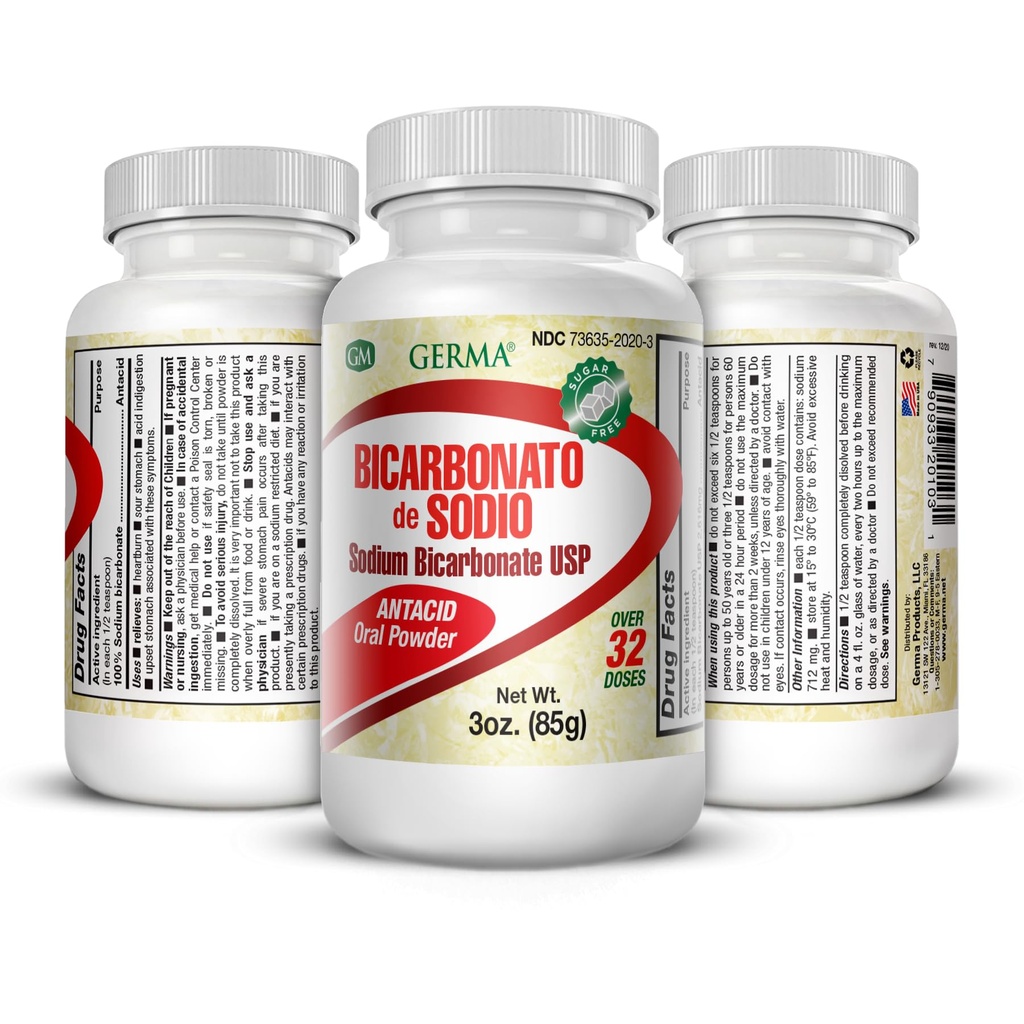 Bicarbonato de sódio USP 3 onças Pó Bicarbonato de Soda 3-PACK