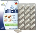 Hübner Original Silicea Gel Um por dia Cápsulas para Cabelo, Pele, Unhas e Tecido Conectivo, Fórmula de Gel de Sílica Coloidal Pura, Sem Aditivos ou Preservativos, 30 Servimentos