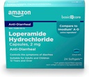 Cuidados Básicos Loperamida Hcl 2 Mg Softgels, Antidiarreia, Contagem 24 (Pacote de 1)