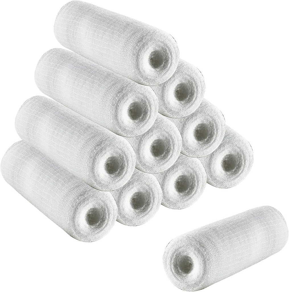 Rolos de Gauze 12 pacotes Stretch Bandages algodão Múmia Envoltórios para mão envoltório vestir tornozelos e joelhos 6cm x 4m