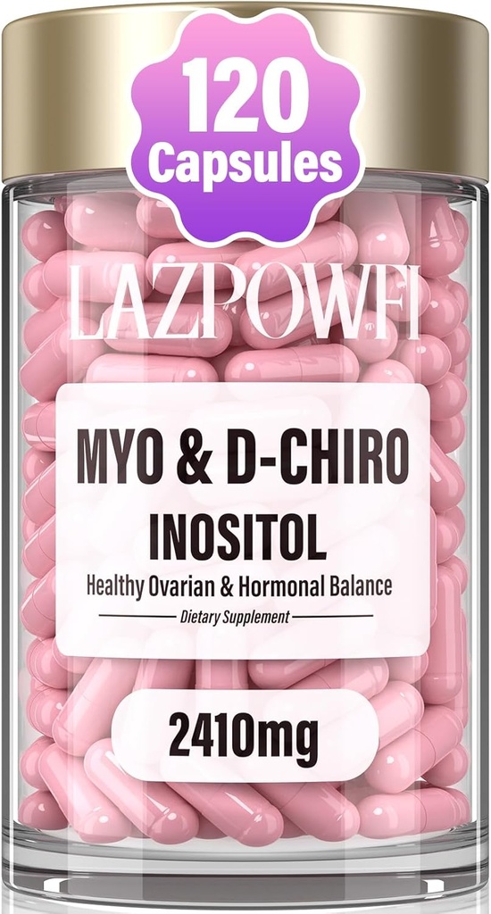 Inositol Supplement - Myo-Inositol e D-Chiro Inositol Plus folato e vitamina D - saudável equilíbrio hormonal e saudável suporte ovariano para as mulheres Ideal 40:1 razão-009