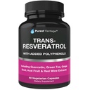 Resveratrol Suplemento - Potente 1400mg Fórmula com Resveratrol Trans, Quercetin, Sementes de uva, Chá Verde, Acai e Extrato de Vinho Vermelho - 60 Cápsulas Veggie