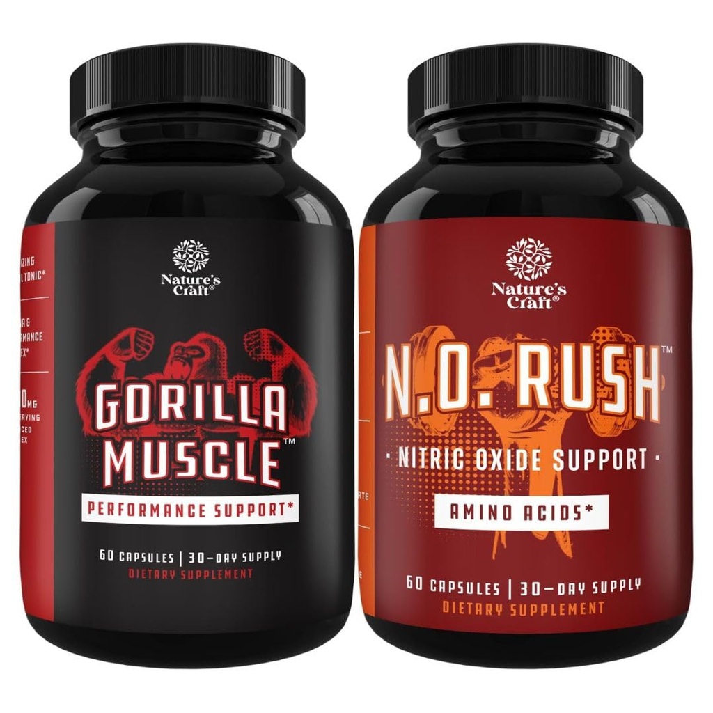 Pacote de Protester de Testosterona de Força Extra com Maca Erva Maca Raiz Tongkat Ali & Saw Palmetto Extract & Nitric Oxide Pills para homens com L-Arginina L-Citrulina Aminoácidos para Crescimento Músculo
