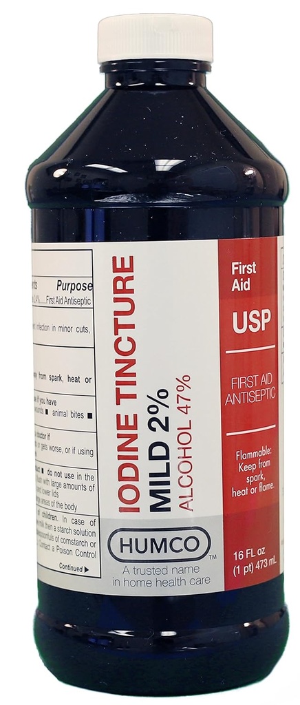 Humco Iodine Tintura Leve 2%, USP, 16 onças.