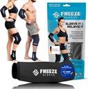 FreezeSleeve Ice & Heat Therapy Compressão manga- reutilizável, flexível Gel quente / frio Pack, 360 Cobertura para joelho, cotovelo, tornozelo, pulso- preto, X-Pequeno