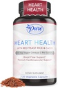 Pure By Nature Red Yeast Rice with CoQ10 Supplement for Men & Women, 200mg Vegan Omega 3 Per Serving, Gluten-Free Non-GMO, 120 Cápsulas