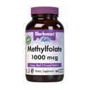 BlueBonnet Nutrition Metilfolato 1000 mcg, para a energia, humor e saúde pré-natal*, Não-GMO, Vegan, Kosher certificado, Glúten-livre, 60 Cápsulas vegetais, 60 Servings