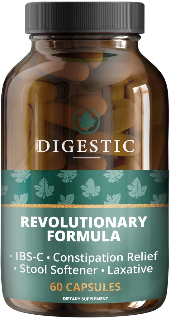 Digesto - Laxante para alívio da constipação, amolecedor de fezes para IBS Obstipação grave e forte 100% Natural - 60 Cápsulas - Colon Cleanse, Detox Cleanse, gás e alívio estomacal para adultos