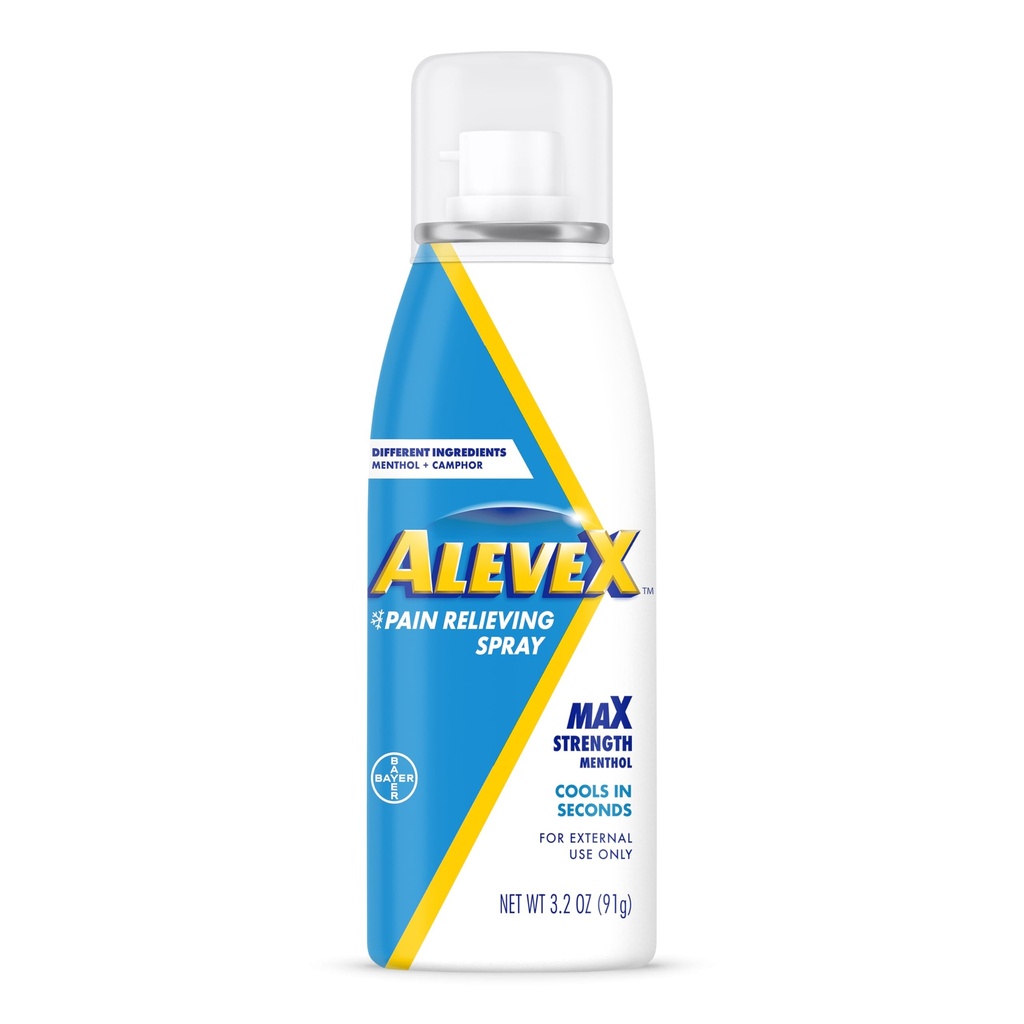 AlaveX Pulverizador de alívio da dor, ação rápida e secagem rápida para alívio da dor alvo, 3,2 oz Spray