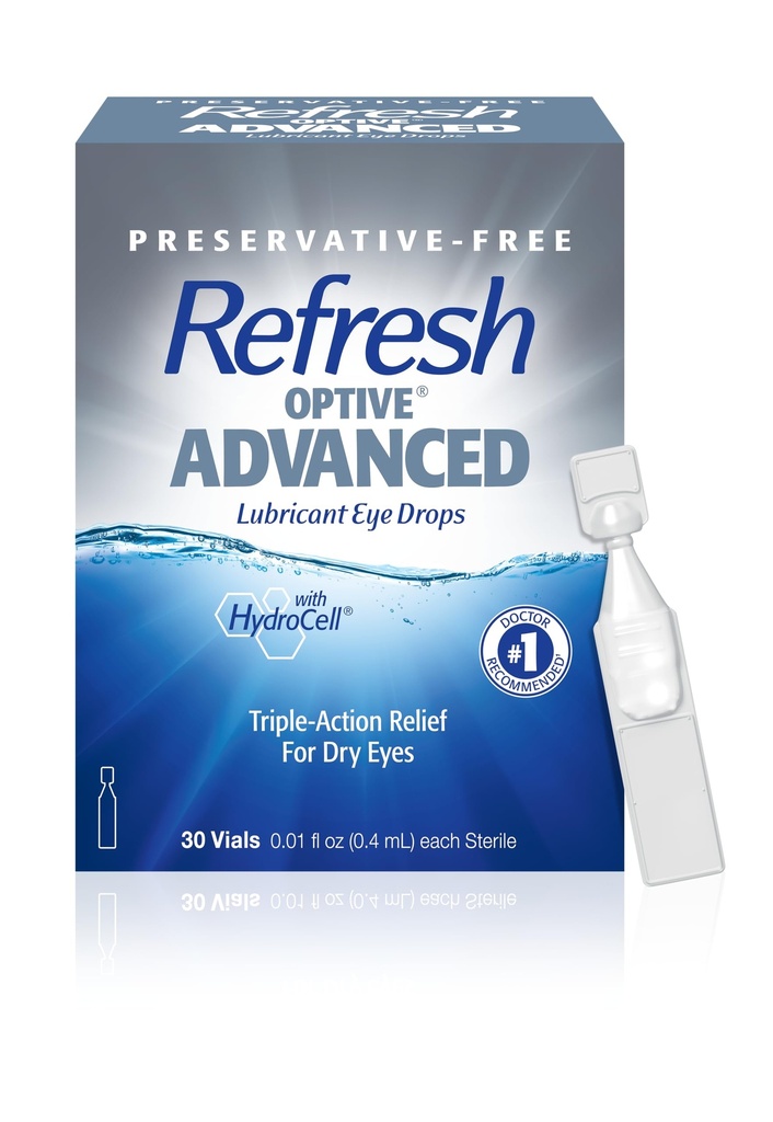 Atualizar Optive Advanced Lubricant Eye Drops, Conservative-Free, 0,01 Fl Oz recipientes de uso único, 30 contagem