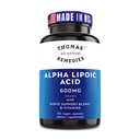 Thomas' tudo-natural Remédios Ácido Alfa Lipoico 600mg, 120 Cápsulas com B-Vitaminas, Vegan, Sem enchimentos