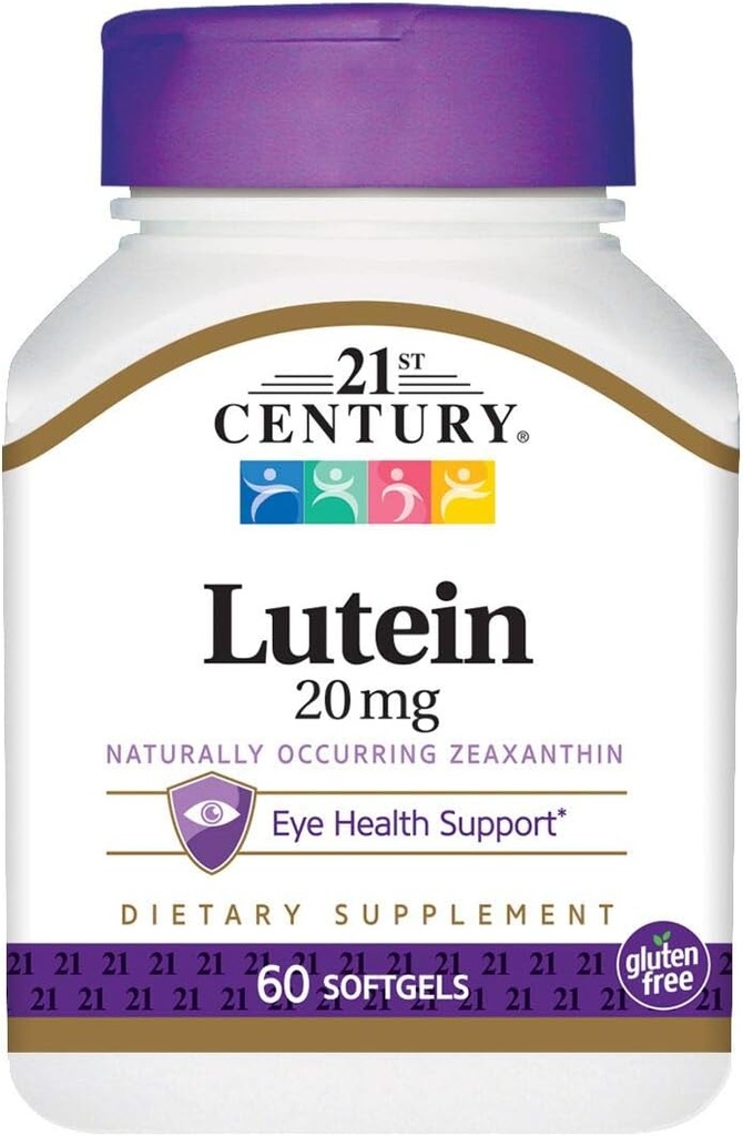 21o século Lutein 20 mg Softgels - 60 ct, pacote de 3