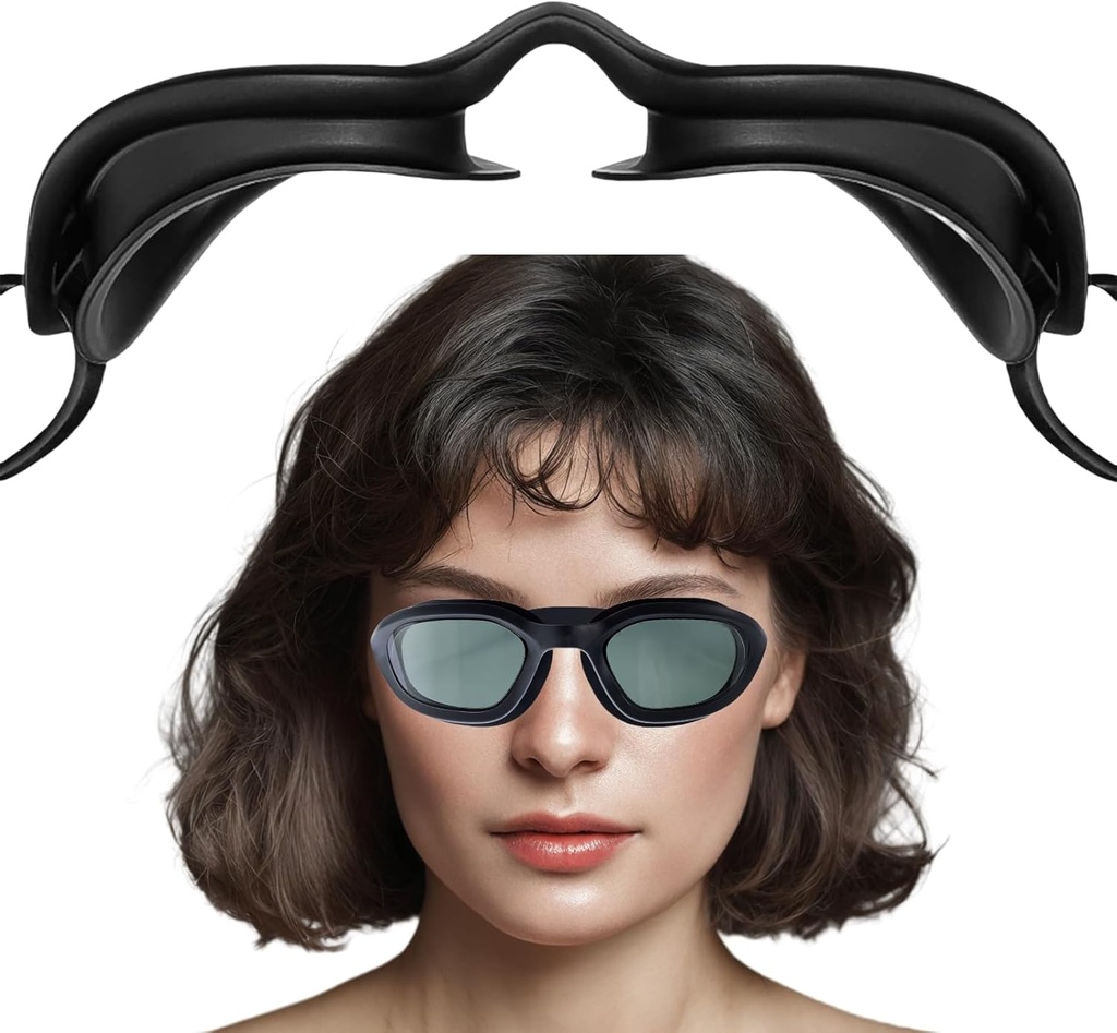 Óculos de câmara de umidade para alívio de olhos secos, óculos de sono hidratantes 3D com suave e confortável, máscara de sono selado para usuários CPAP, ajuste perfeito, alça ajustável