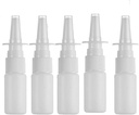 Frascos de pulverização nasal de plástico vazios de 20ML Bomba Pulverizador Mist Nase Spray Garrafa recarregável para aplicações de lavagem de água salina Pack de 5