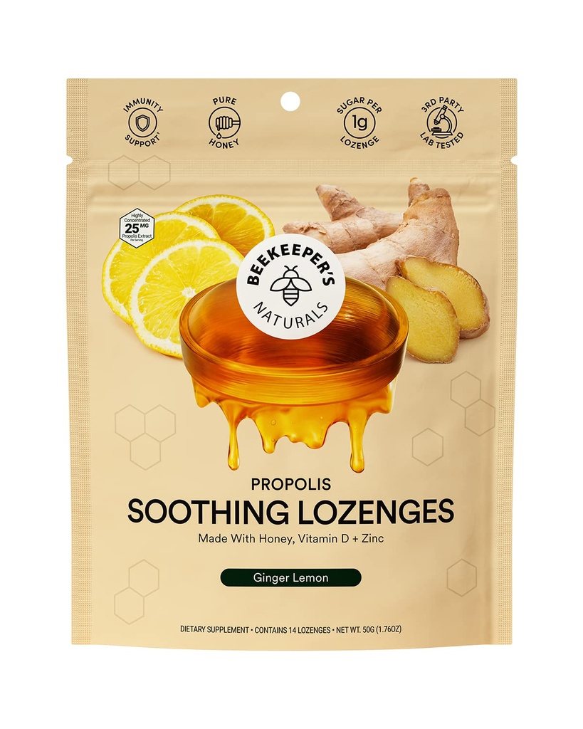 Apicultores naturais Ginger Lemon Lozenges, 14 Ct