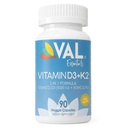 VAL Vitamina D3 + K2 (MK-7) 5000 UI e 90 mcg – Apoio à saúde óssea e cardíaca – Alta potência, não-GMO, Fácil de engolir – 90 cápsulas Vegan – D3 K2 Suplemento Made in USA