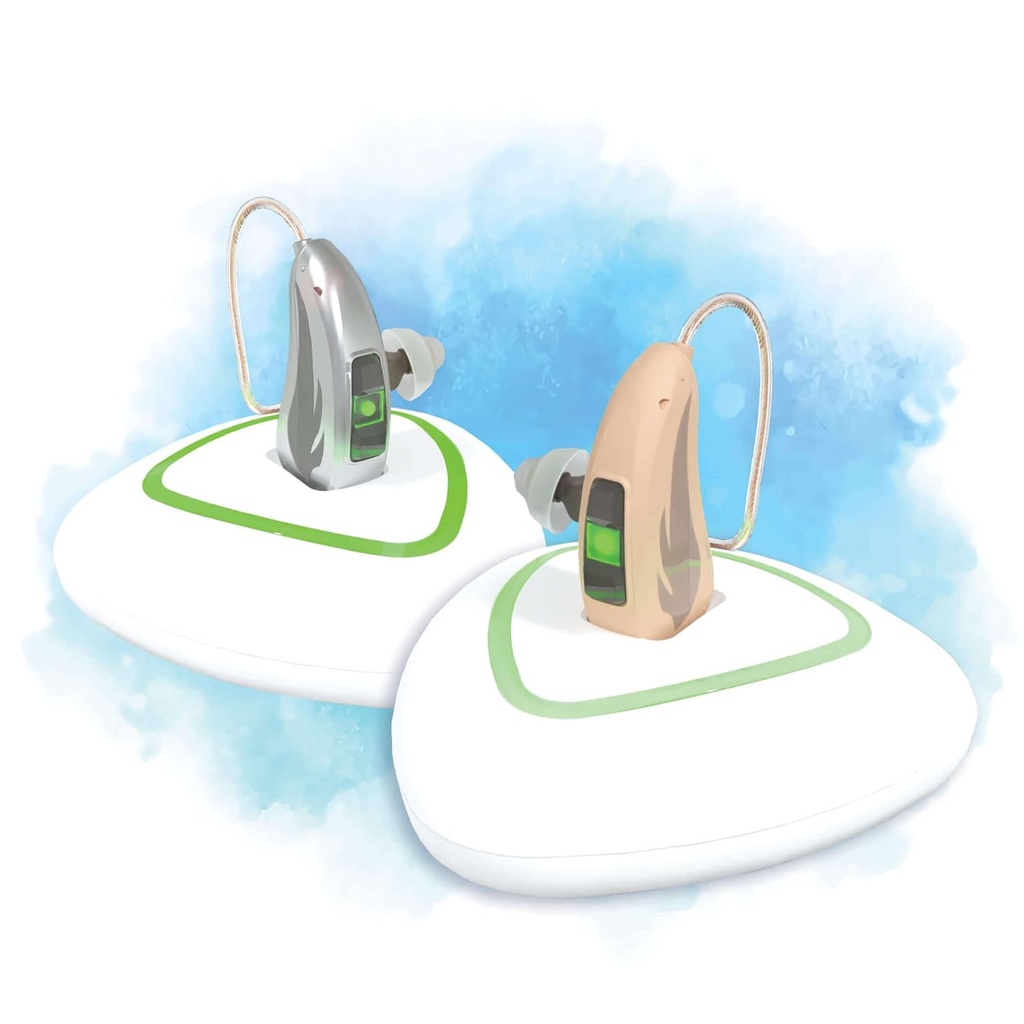 [Cristal Clear] EarCentric Rechargeable hearing aids for seniors with noise cancellation, invisível receiver in canal Hearing Loss, Personal sound amplificador .