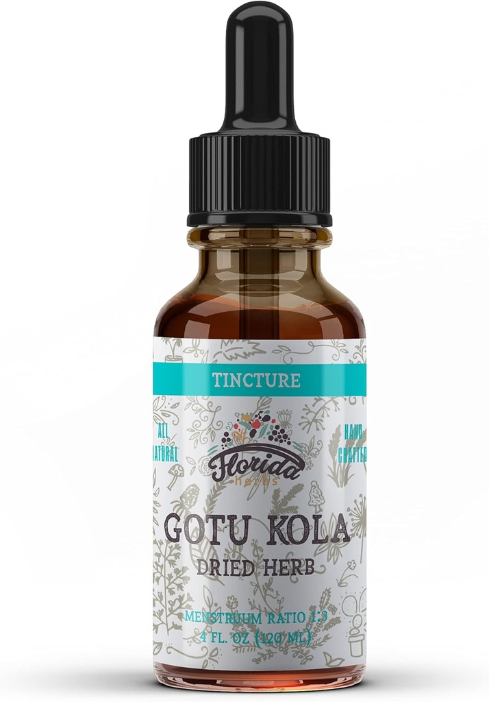 Gotu Kola Tintura, Extrato orgânico Gotu Kola, Gotu Kola Drops (Centella Asiatica) Herb seco