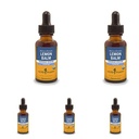 Herb Pharm certificado Balm líquido de limão orgânico para acalmar o suporte do sistema nervoso, álcool orgânico de cana, 1 colher (Pacote de 5)