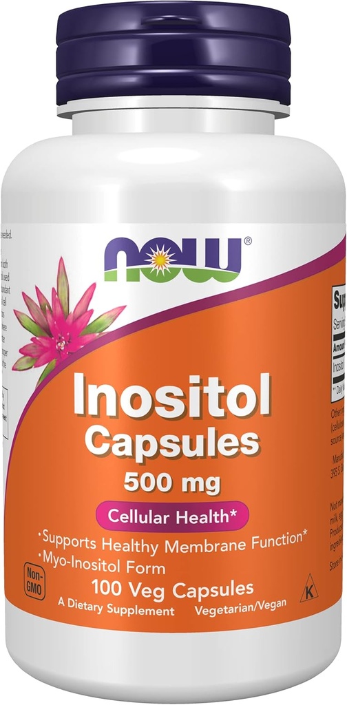 Agora Alimentos, Inositol 500mg, 100 Cápsulas